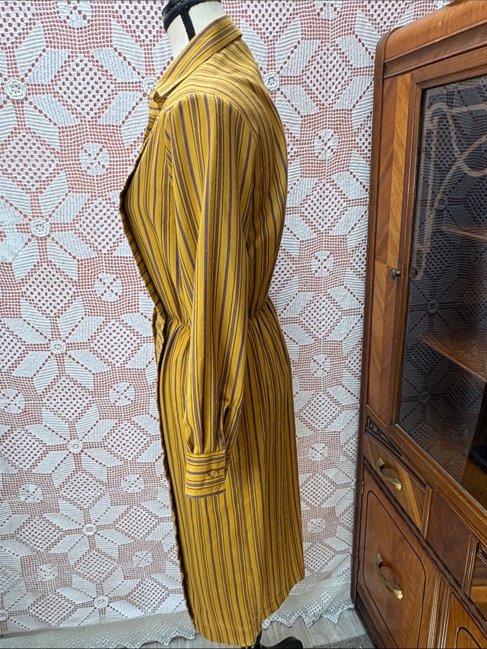 Vintage 1970s Above Cherish Striped Midi Dress – Petite - Picture 5 of 9